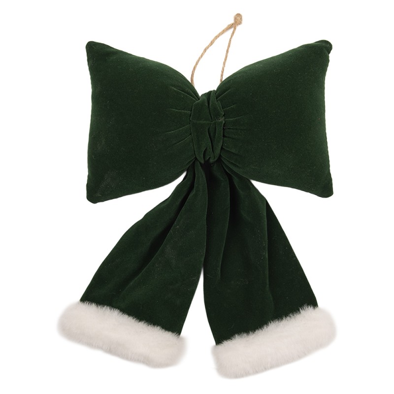 Clayre & Eef Deko-Schleife 20x7x25 cm Grün Synthetisch