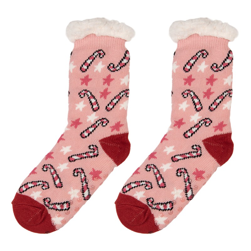 Clayre & Eef Kerstsokken one size Roze Synthetisch