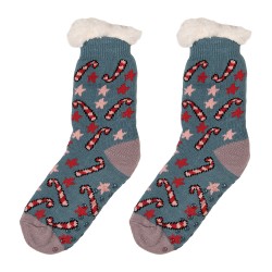 Clayre & Eef Kerstsokken one size Blauw Synthetisch