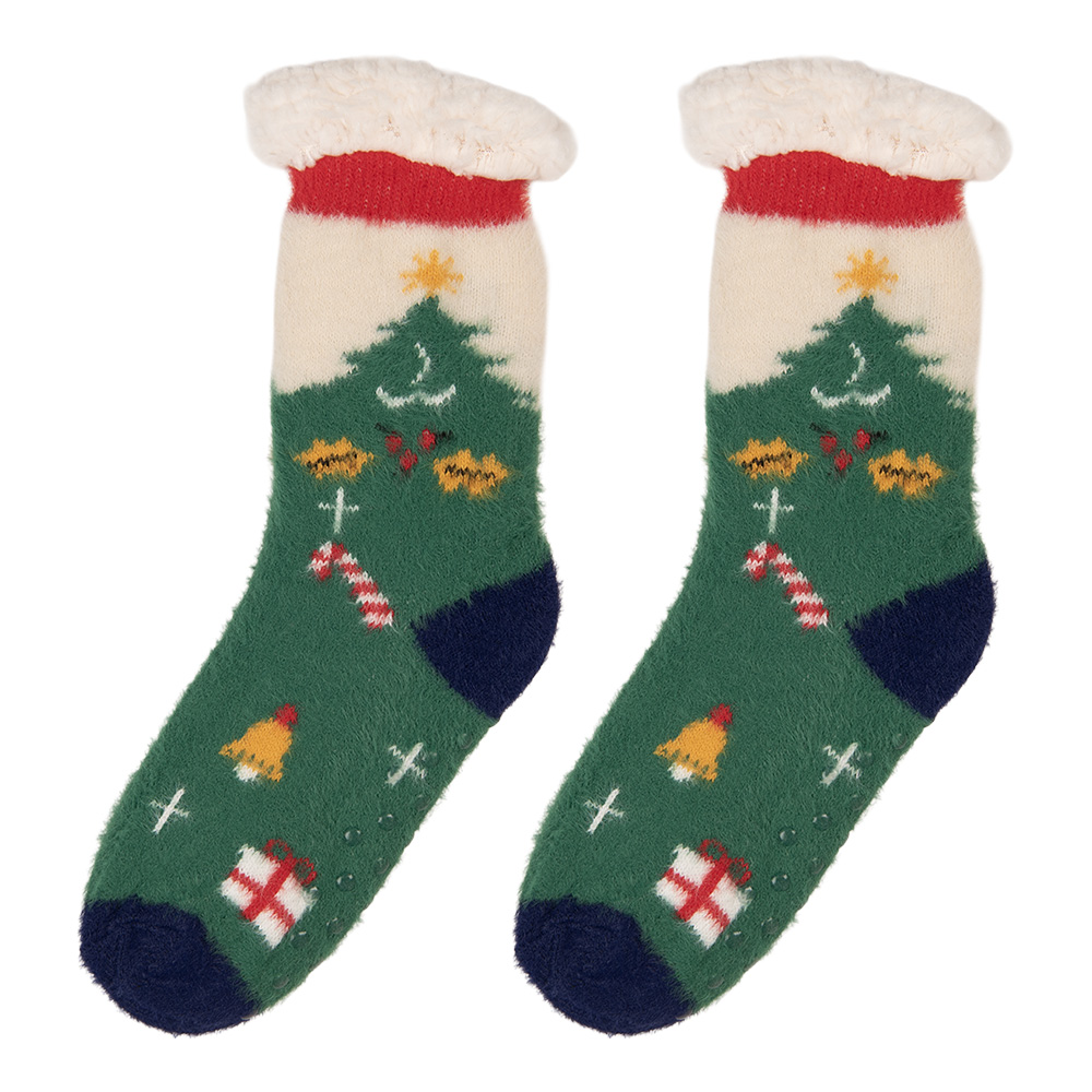 Clayre&Eef Kerstsokken one size Groen Synthetisch