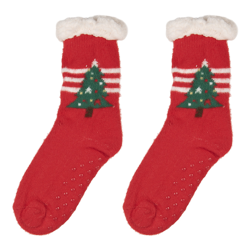 Clayre&Eef Kerstsokken one size Rood Synthetisch