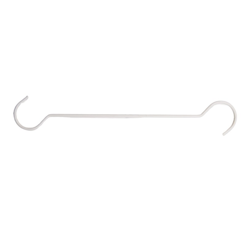 Clayre & Eef Haken 110x6x1 cm Weiß Metall