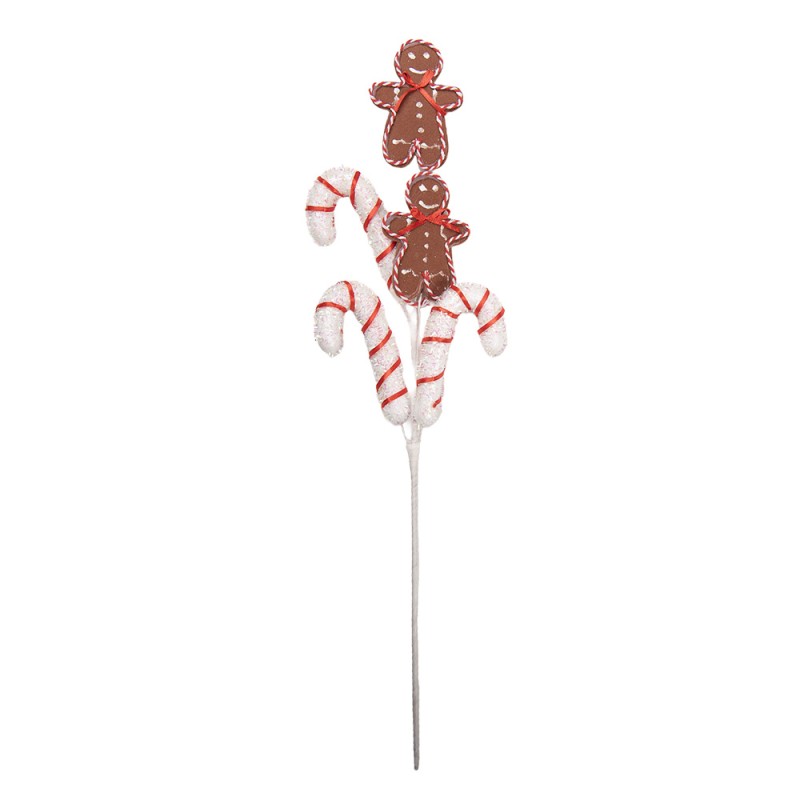 Clayre & Eef Weihnachtsdekoration Zuckerstange 15x6x60 cm Kunststoff