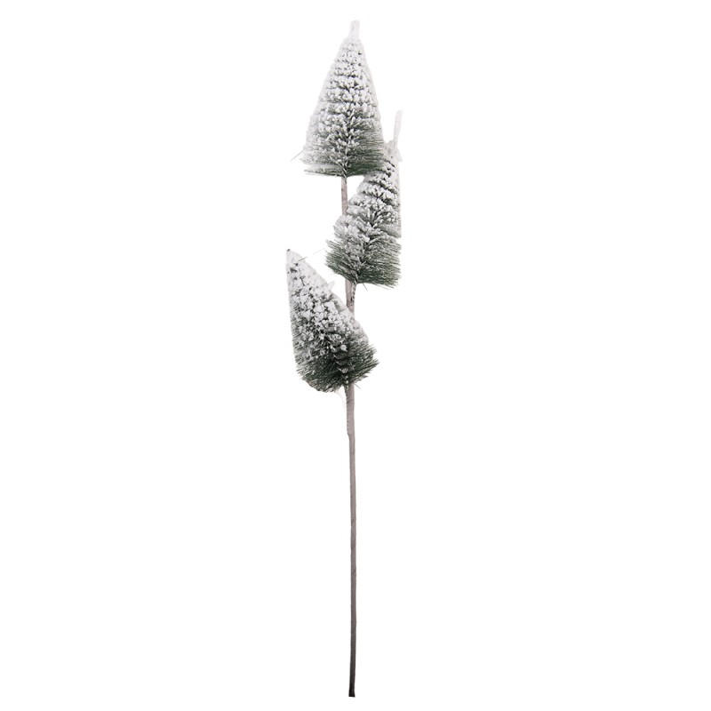 Clayre & Eef Weihnachtsdekoration 10x7x55 cm Weiß Kunststoff