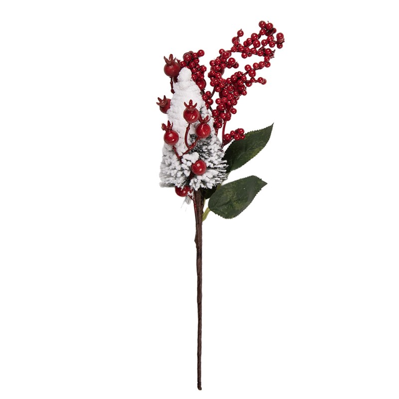 Clayre & Eef Weihnachtsdekoration 9x8x36 cm Rot Kunststoff