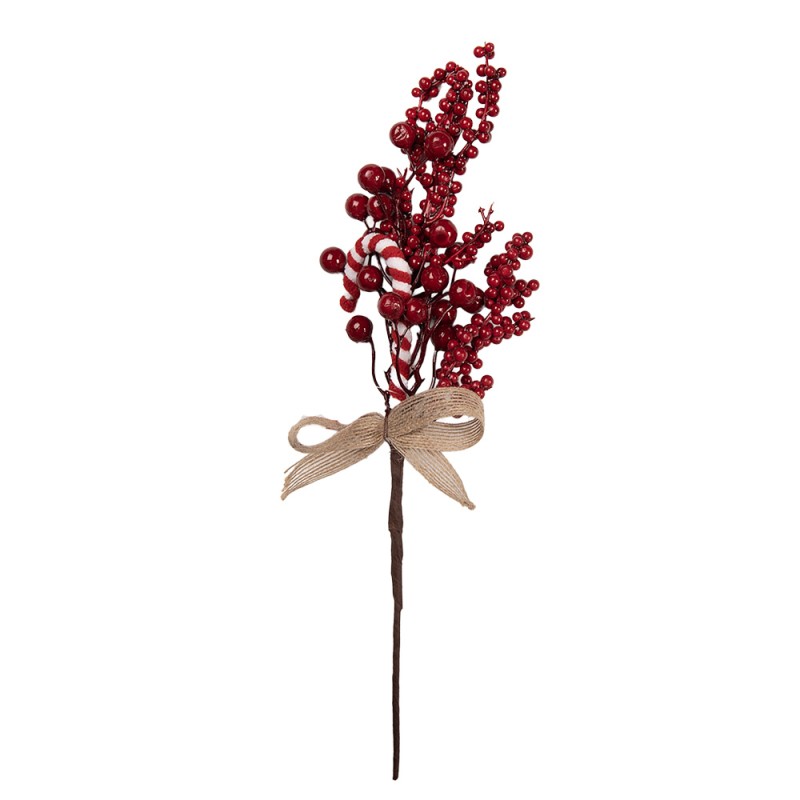 Clayre & Eef Weihnachtsdekoration 10x4x38 cm Rot Kunststoff