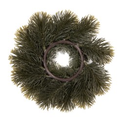 Clayre & Eef Weihnachtskranz Ø 26 cm Grün Weiß Kunststoff