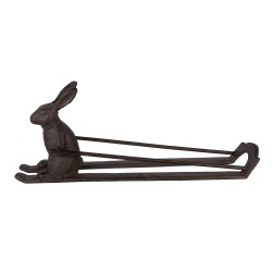 Clayre & Eef Flaschenhalter Kaninchen 33x7x13 cm Braun Metall