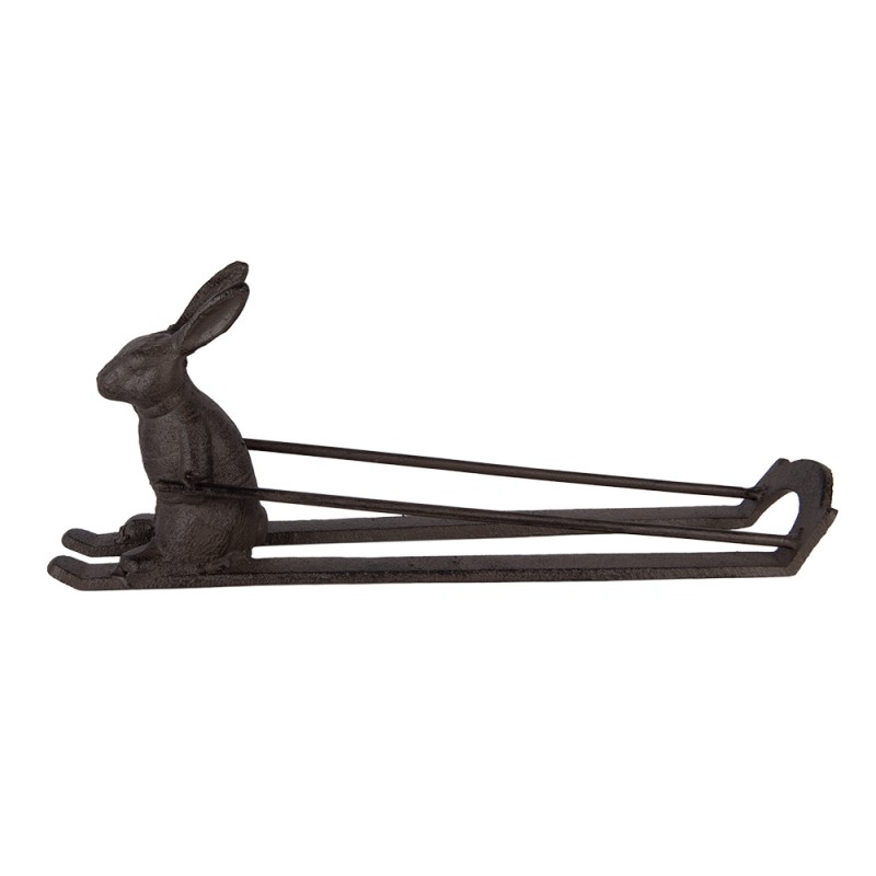 Clayre & Eef Flaschenhalter Kaninchen 33x7x13 cm Braun Metall