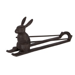 Clayre & Eef Flaschenhalter Kaninchen 33x7x13 cm Braun Metall