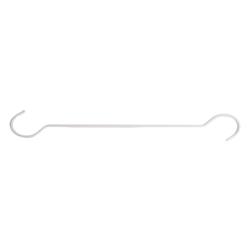 Clayre & Eef Haken 30x4x1 cm Weiß Metall