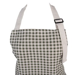 Clayre & Eef Tablier de cuisine 69x68 cm Vert Polyester