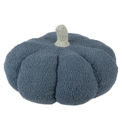 Clayre & Eef Dekoration Kürbis Ø 20x14 cm Blau Polyester