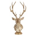 Clayre & Eef Dekorationsfigur Hirsch 24x19x52 cm Goldfarbig Kunststoff