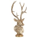 Clayre & Eef Dekorationsfigur Hirsch 24x19x52 cm Goldfarbig Kunststoff