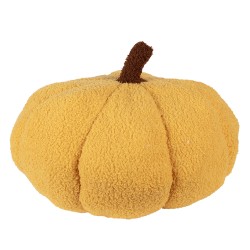 Clayre & Eef Dekoration Kürbis Ø 30x18 cm Gelb Polyester
