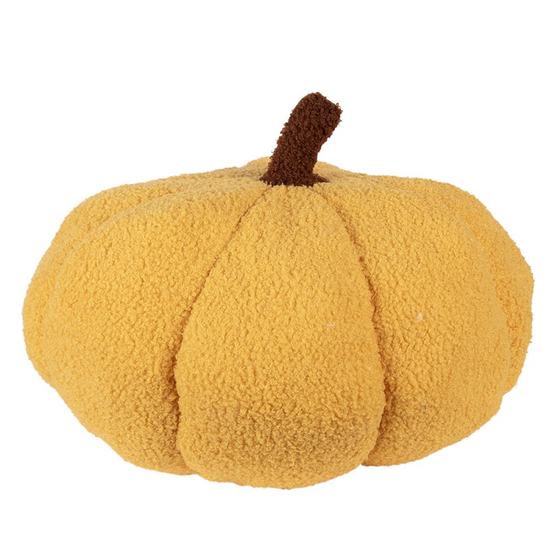 Clayre & Eef Dekoration Kürbis Ø 30x18 cm Gelb Polyester