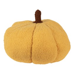 Clayre & Eef Dekoration Kürbis Ø 30x18 cm Gelb Polyester