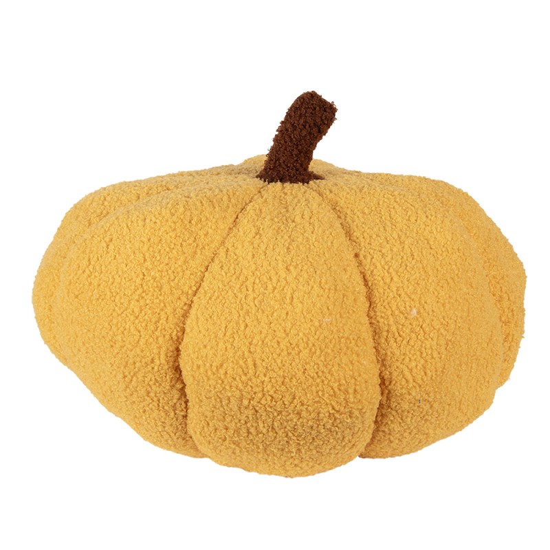 Clayre & Eef Dekoration Kürbis Ø 20x14 cm Gelb Polyester