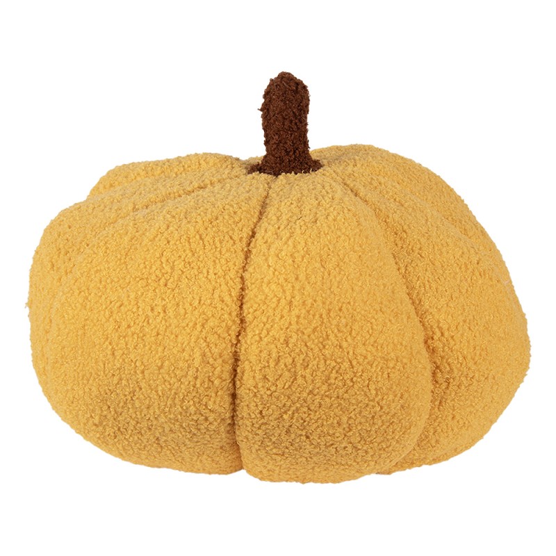 Clayre & Eef Dekoration Kürbis Ø 20x14 cm Gelb Polyester