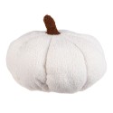 Clayre & Eef Dekoration Kürbis Ø 30x18 cm Weiß Polyester