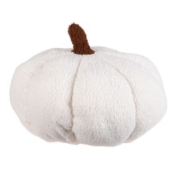 Clayre & Eef Dekoration Kürbis Ø 30x18 cm Weiß Polyester