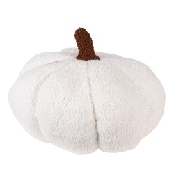 Clayre & Eef Dekoration Kürbis Ø 30x18 cm Weiß Polyester