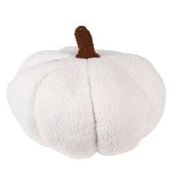 Clayre & Eef Dekoration Kürbis Ø 35x22 cm Weiß Polyester