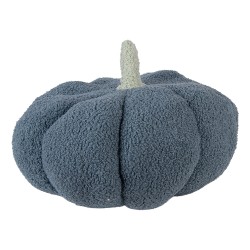 Clayre & Eef Dekoration Kürbis Ø 35x22 cm Blau Polyester