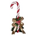 Clayre & Eef Statuetta decorativa di Natale Bastoncino di zucchero 44x36x91 cm Rosso Plastica