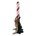 Clayre & Eef Statuetta decorativa di Natale Bastoncino di zucchero 44x36x91 cm Rosso Plastica
