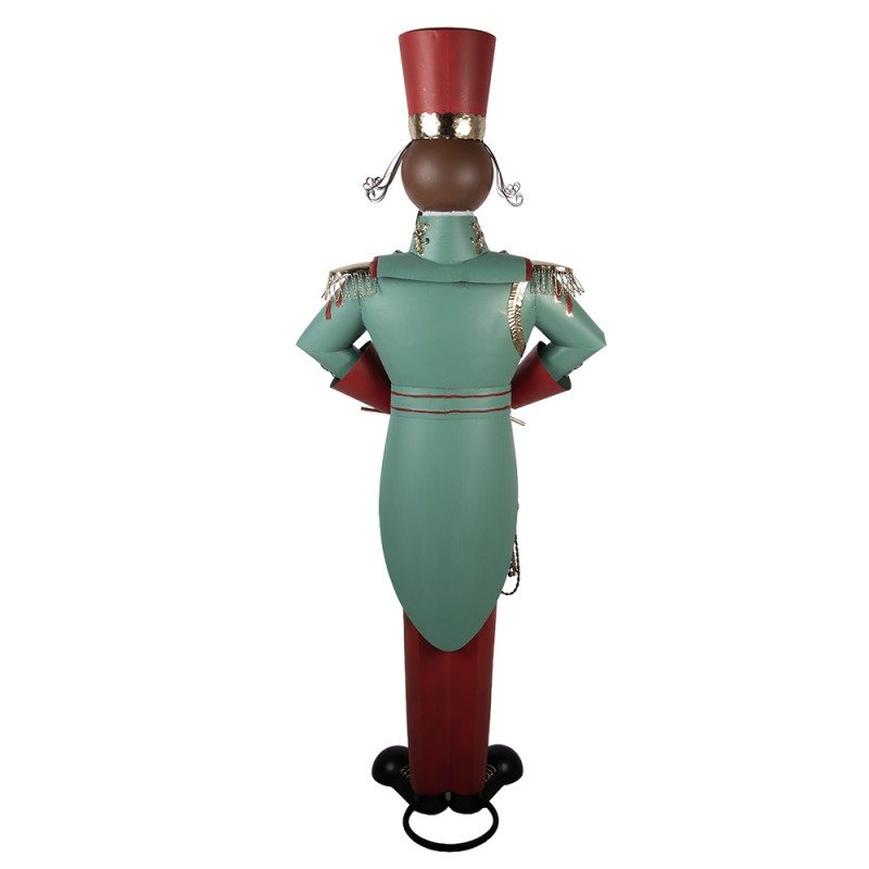 Clayre & Eef Kerstdecoratie Beeld Notenkraker 75x50x186 cm Rood Metaal