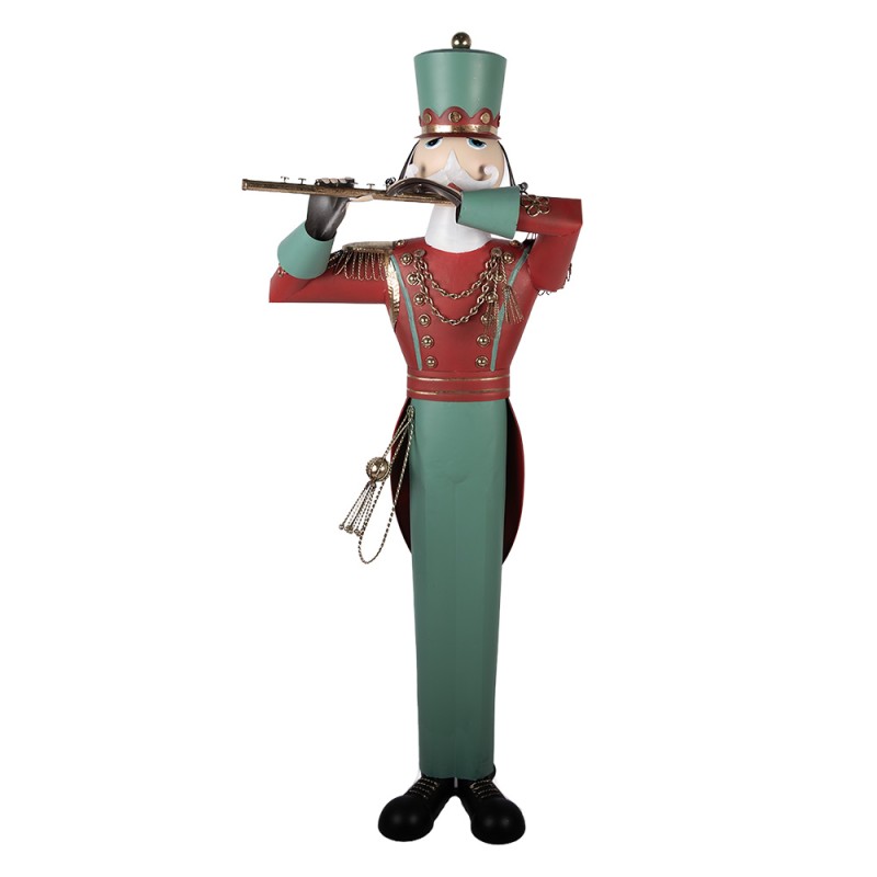 Clayre & Eef Décoration de Noël Image Casse-noisette 70x48x163 cm Vert Métal