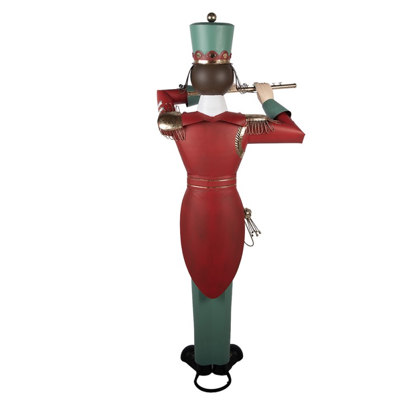 Clayre & Eef Décoration de Noël Image Casse-noisette 70x48x163 cm Vert Métal