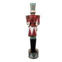 Clayre & Eef Christmas Decoration Figurine Nutcracker 33x33x121 cm Red Metal