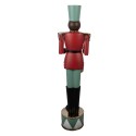 Clayre & Eef Christmas Decoration Figurine Nutcracker 33x33x121 cm Red Metal