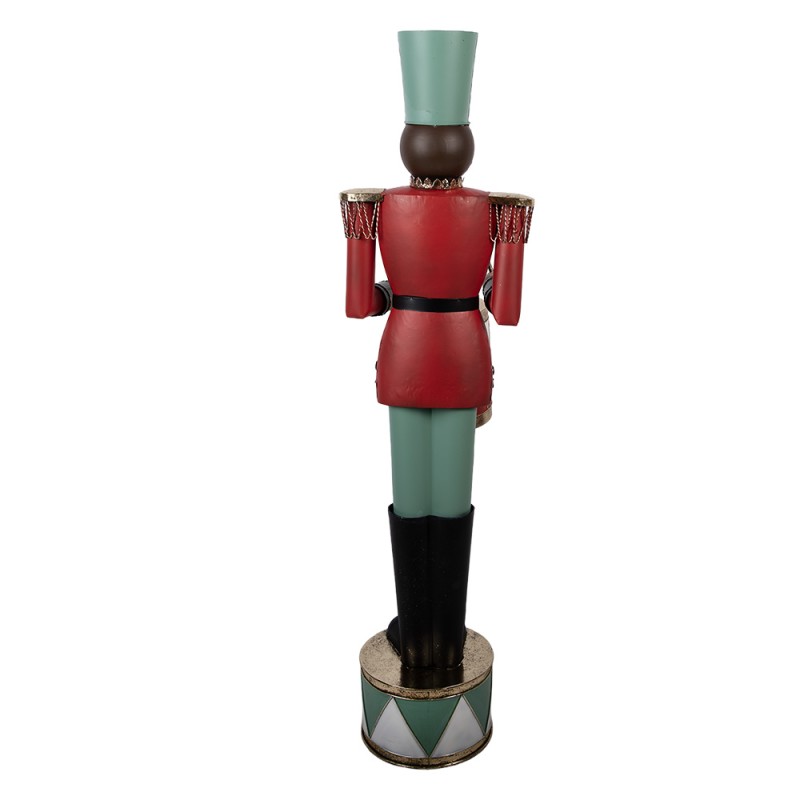 Clayre & Eef Christmas Decoration Figurine Nutcracker 33x33x121 cm Red Metal