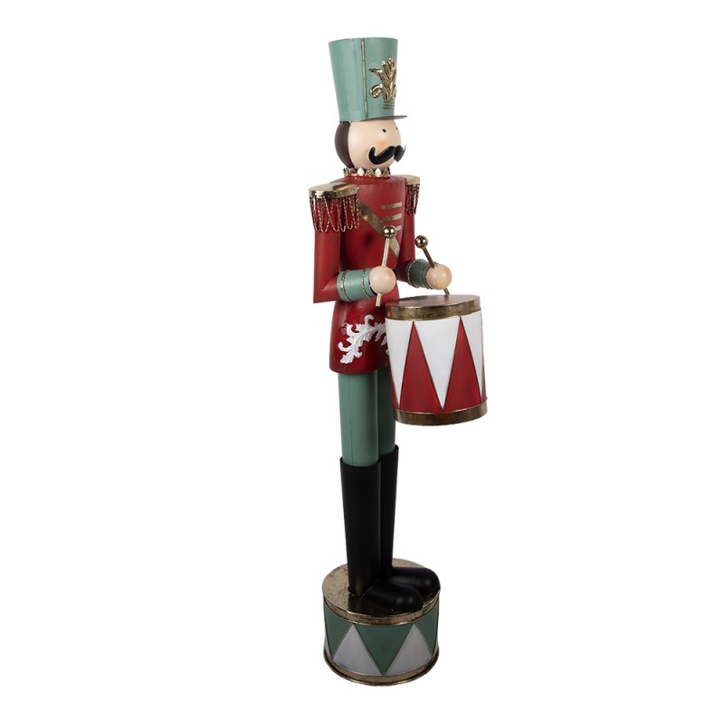 Clayre & Eef Christmas Decoration Figurine Nutcracker 33x33x121 cm Red Metal