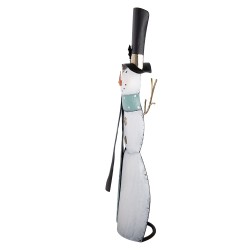 Clayre & Eef Kerstdecoratie Beeld Sneeuwpop 36x13x69 cm Wit Metaal