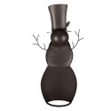 Clayre & Eef Kerstdecoratie Beeld Sneeuwpop 36x13x69 cm Wit Metaal