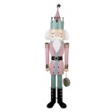 Clayre & Eef Christmas Decoration Figurine Nutcracker 41x34x174 cm Pink Metal