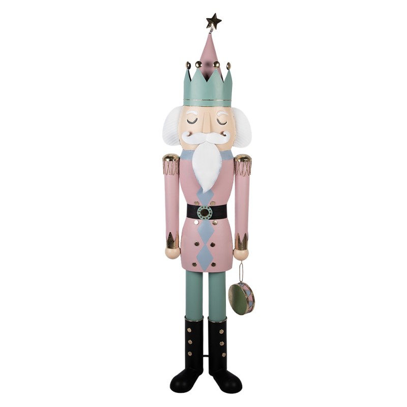 Clayre & Eef Christmas Decoration Figurine Nutcracker 41x34x174 cm Pink Metal