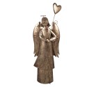 Clayre & Eef Weihnachtsdekorationsfigur Engel 48x18x136 cm Goldfarbig Metall