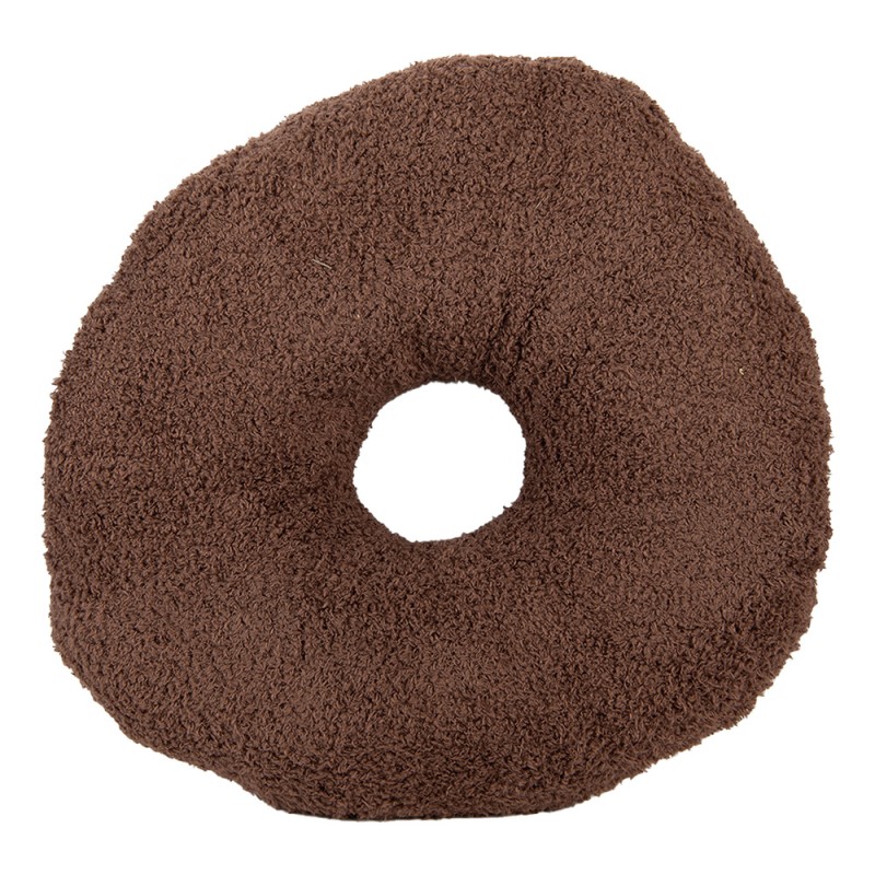 Clayre & Eef Coussin Ø 35x6 cm Marron Polyester