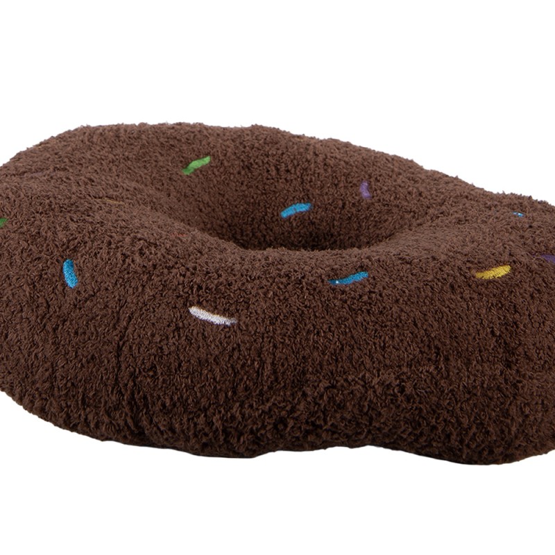 Clayre & Eef Coussin Ø 35x6 cm Marron Polyester