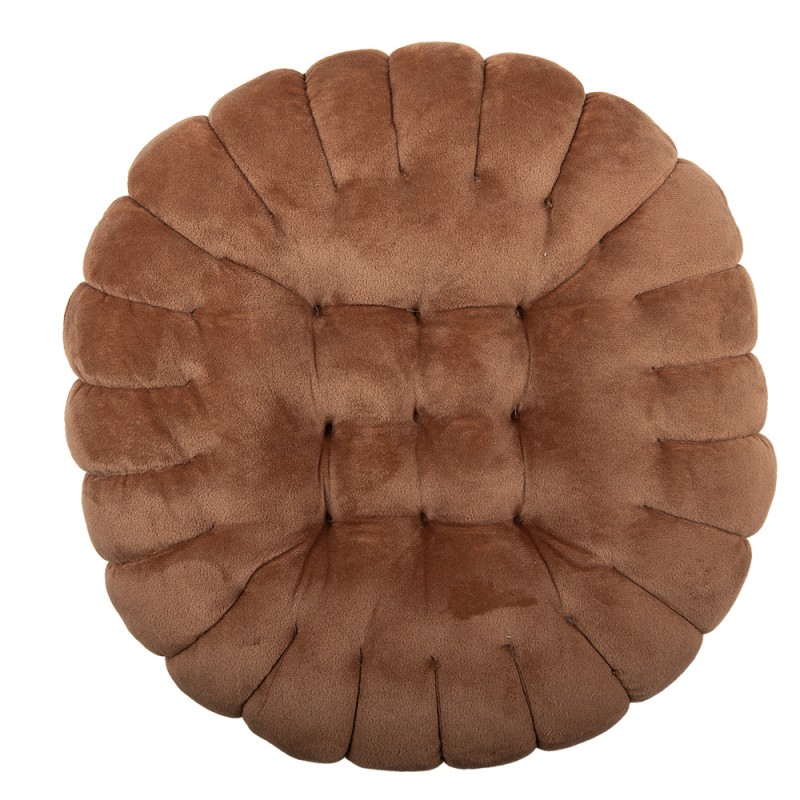 Clayre & Eef Dekokissen Ø 38x5 cm Braun Polyester