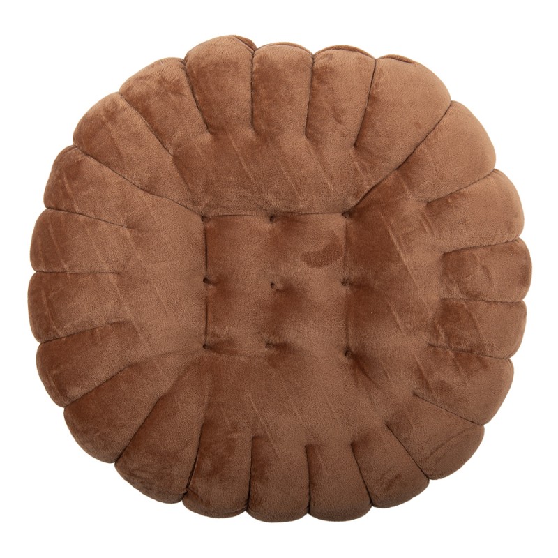 Clayre & Eef Dekokissen Ø 38x5 cm Braun Polyester