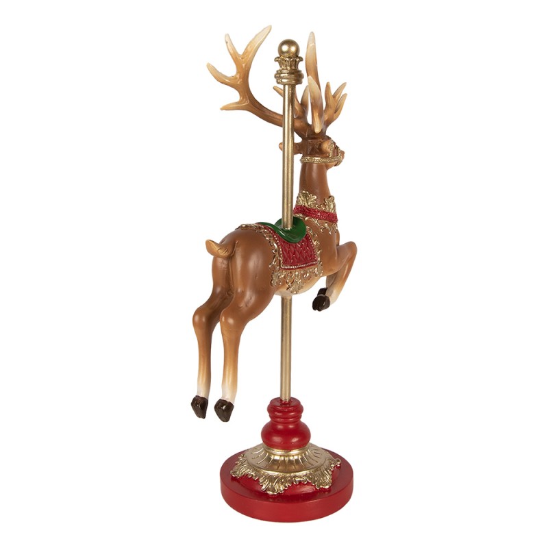 Clayre & Eef Décoration de Noël Image Cerf 18x10x35 cm Marron Plastique