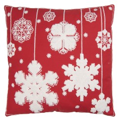 Clayre & Eef Cuscino decorativo 45x45 cm Rosso Poliestere