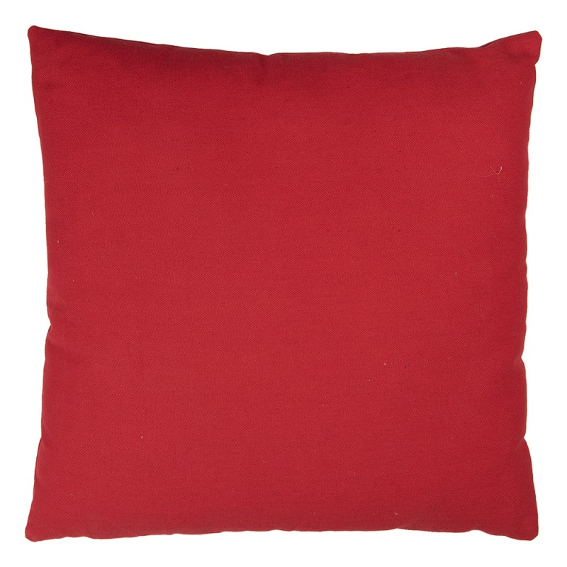 Clayre & Eef Cuscino decorativo 45x45 cm Rosso Poliestere